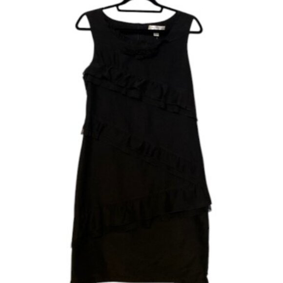 Boo Radley black ruffle sleeveless dress size 8 - Picture 1 of 6
